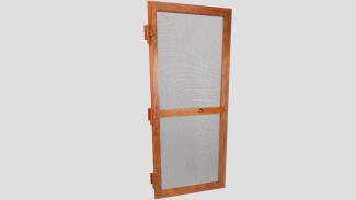 Alumínium nyíló keretes szúnyogháló ajtó szett (Aranytölgy/Festett)