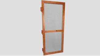 Alumínium nyíló keretes szúnyogháló ajtó szett (Aranytölgy/Festett)