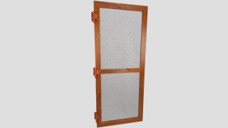 Alumínium nyíló keretes szúnyogháló ajtó szett (Aranytölgy/Fóliás)