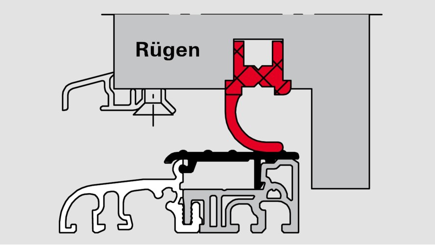 Rügen 16 Tömítés ajtó alá (Fekete)