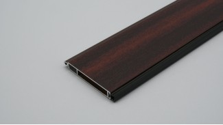 Redőny záróléc (Alumínium | 55 mm | Mahagóni | Gumis)
