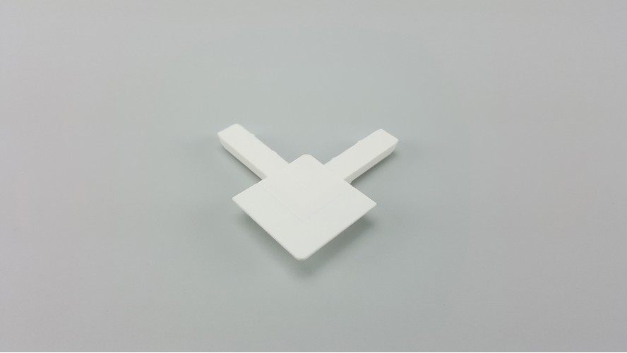 9x32 mm-es alumínium peremes szúnyogháló kerethez külső sarokelem (Fehér)