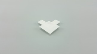 9x36 mm-es alumínium peremes szúnyogháló kerethez külső sarokelem (Fehér)