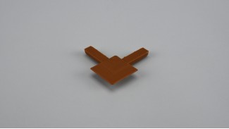 9x32 mm-es alumínium peremes szúnyogháló kerethez külső sarokelem (Aranytölgy)