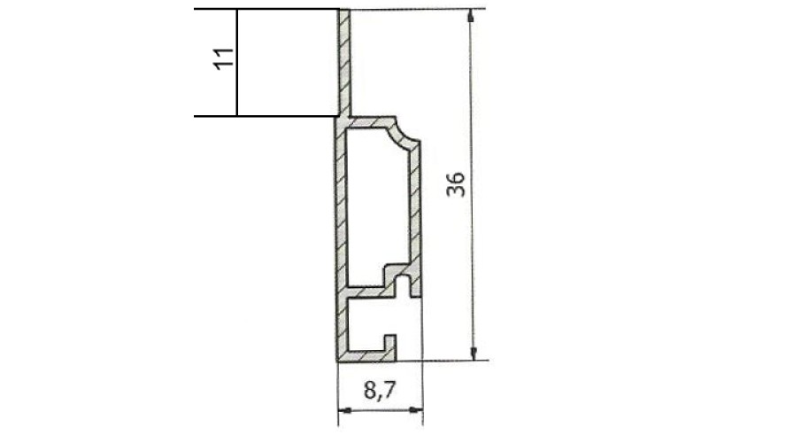 Alumínium peremes szúnyogháló keret (9x36 mm | Fehér)